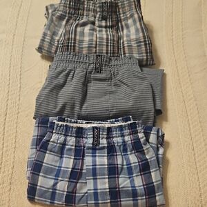 Jockey Men's Plaid and Striped Boxer Underwear - Blue, Gray, Beige